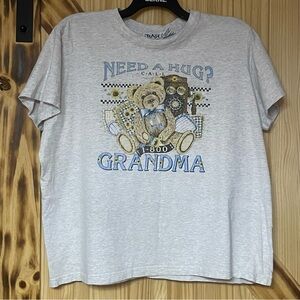 Vintage 90s Call Grandma 1-800 Teddy Bear Tshirt Size 2XL